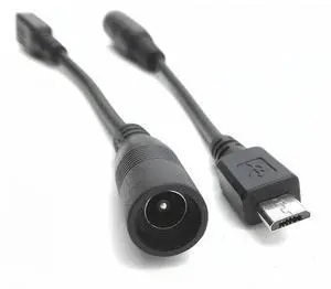 Vszerda (2-Pack) Universial V8 Micro USB M to 5.5x2.1mm F DC Power Supply Charger,Computer Cables & Connectors,Power Cables & Connectors, Micro-USB Connector Adapter Power Line