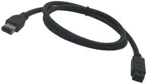 Vszerda  Firewire Premium Cable 800 IEEE 1394B 9 Pin to 9 Pin Male to Male 6 Ft Black (9 Pin to 6 Pin)