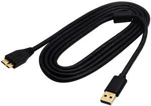 Vszerda USB 3.0 Micro B Extender Cable, USB 3.0 A to Micro B Cable Extension Cable Compatible with Samsung Galaxy S5, Note 3, Note Pro 12.2, Hard Drive, Camera etc (1.8M Micro B)