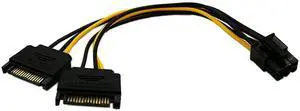 Vszerda 6-Inch 6 Pin PCI to 15Pin SATA Power Splitter Express Video Card Power Cable Adapter Vszerda 6-Inch 6 Pin PCI to 15Pin SATA Power Splitter Express Video Card Power Cable Adapter