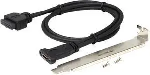 Vszerda  50cm USB 3.0 19 Pin to USB C Front Panel Header Cable, USB 3.0 19 Pin Female to USB Type C Female Panel Mount Extension Cable