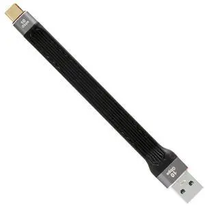 Vszerda 10Gbps USB 3.1 Type C Male Host to USB3.0 Type A Male Flat Slim FPC Data Cable for Laptop & Phone 13CM Vszerda 10Gbps USB 3.1 Type C Male Host to USB3.0 Type A Male Flat Slim FPC Data Cable for Laptop & Phone 13CM