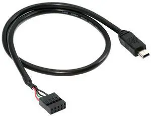 Vszerda USB 2.0 9pin 10pin Motherboard Header to Mini USB 5Pin Adapter Extended Cable 1.65FT/50CM for Mini Monitor Sensor Panel Camera Vszerda USB 2.0 9pin 10pin Motherboard Header to Mini USB 5Pin Adapter Extended Cable 1.65FT/50CM for Mini Monitor Sensor Panel Camera