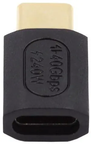 Vszerda USB4 Straight 240W Power Extension 40 Gbps Type C Male to Female 8K Video Adapter Low Profile Angled for NS Phone Laptop