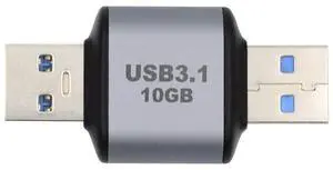 Vszerda 10Gbps USB 3.0/3.1 Type A Male to USB 3.0/3.1 A Male Data Adapter Extension for Laptop Desktop