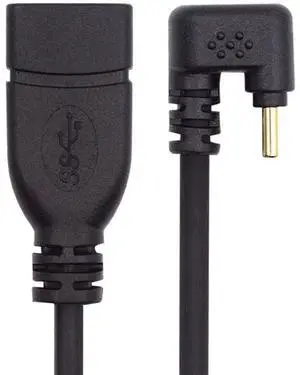 Vszerda 90 Degree USB-C Type-C USB 3.1 Male to USB 3.0-A Female Adapter 10Gbps OTG Data Power Cable 30cm Opposite U Shape Back Angled Vszerda 90 Degree USB-C Type-C USB 3.1 Male to USB 3.0-A Female Adapter 10Gbps OTG Data Power Cable 30cm Opposite U Shape Back Angled