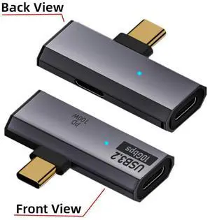 Vszerda USB-C Splitter 1 in 2 Out Charger Connector Type-C Female USB3.0 10Gbps Data OTG & 100W PD Power Adapter for Laptop Tablet Phone Vszerda USB-C Splitter 1 in 2 Out Charger Connector Type-C Female USB3.0 10Gbps Data OTG & 100W PD Power Adapter for Laptop Tablet Phone