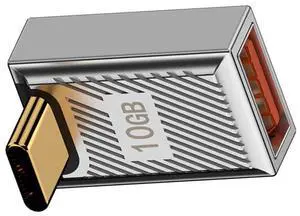 Vszerda USB 3.1 Type C Male to USB 3.0 A Female Adapter 10Gbps Mecha Cyberpunk Styles USB-C OTG Data Converter Up Down Angled Alloy Shell