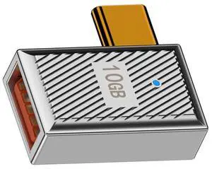 Vszerda USB 3.1 Type C Male to USB 3.0 A Female Adapter 10Gbps Mecha Cyberpunk Styles USB-C OTG Data Converter Left Right Angled Alloy Shell