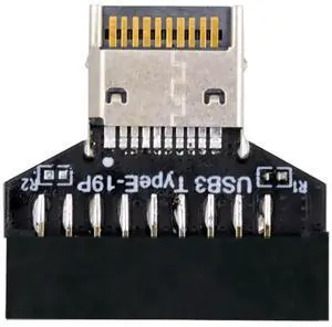 Vszerda Type-E IDC Socket USB 3.1 Front Panel Header to USB 3.0 20Pin Header Extension Adapter with CH334P for Desktop Motherboard