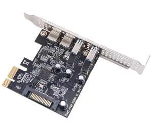 Vszerda USB3.1 Gen1 5Gbps Dual Type-A & Type-C USB-C Female to PCI-E Card Adapter USB PCI-E Express 1x uPD720201 with Low Profile Bracket Vszerda USB3.1 Gen1 5Gbps Dual Type-A & Type-C USB-C Female to PCI-E Card Adapter USB PCI-E Express 1x uPD720201 with Low Profile Bracket