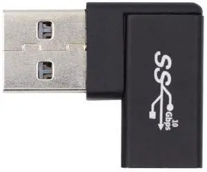 Vszerda USB-C Type C Female to USB 3.0 A Male Up Opposite U Shape Right Angled Data Adapter for Laptop Desktop