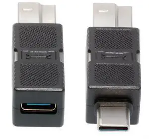 Vszerda 2 Pack USB 3.0 Type-B Male to USB3.0 USB-C Male Female Printer Adapter Kit Data Extension Converter Plug 5Gbps for Disk SSD Camera Black Vszerda 2 Pack USB 3.0 Type-B Male to USB3.0 USB-C Male Female Printer Adapter Kit Data Extension Converter Plug 5Gbps for Disk SSD Camera Black