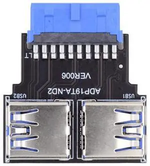 Vszerda Right Angled USB 3.0 20/19 Pin Female to Motherboard Box Header Slot Adapter 5Gbps PCBA Horizontal Type Vszerda Right Angled USB 3.0 20/19 Pin Female to Motherboard Box Header Slot Adapter 5Gbps PCBA Horizontal Type