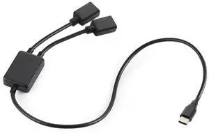 Vszerda USB 2.0 Splitter Y Cable USB Type-C 1-to-2 USB-C Female Hub Cable 480Mbps Split Adapter for Laptop PC Mouse Flash Disk 30CM Vszerda USB 2.0 Splitter Y Cable USB Type-C 1-to-2 USB-C Female Hub Cable 480Mbps Split Adapter for Laptop PC Mouse Flash Disk 30CM