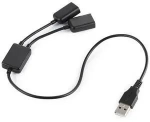 Vszerda USB 2.0 Splitter Y Cable USB Type-A Male 1 to 2 Female Dual Ports Hub Extension Cord Bus Power Split Adapter for Laptop Desktop PC Mouse Flash Disk 30CM Vszerda USB 2.0 Splitter Y Cable USB Type-A Male 1 to 2 Female Dual Ports Hub Extension Cord Bus Power Split Adapter for Laptop Desktop PC Mouse Flash Disk 30CM