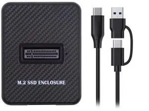 Vszerda USB 3.0 Type-C USB-C to NVME M-Key M.2 NGFF SATA RTL9210B Chipset SSD Docking Vertical External PCBA Case Enclosure