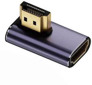 Vszerda HDMI 8K Male to HDMI 2.1 Female Vertical 90 Degree Left Angled Low Profile UHD Extension Adapter Support 8K 60hz HDTV
