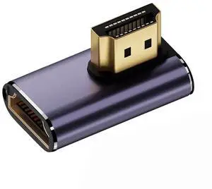 Vszerda HDMI 8K Male to HDMI 2.1 Female Vertical 90 Degree Right Angled Low Profile UHD Extension Adapter Support 8K 60hz HDTV Vszerda HDMI 8K Male to HDMI 2.1 Female Vertical 90 Degree Right Angled Low Profile UHD Extension Adapter Support 8K 60hz HDTV