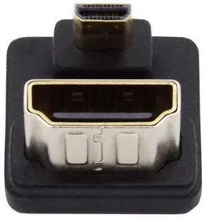 Vszerda 4K Port Savers Micro HDMI 1.4 Male Type-D to HDMI Female Down Opposite U Shape Back Angled 360 Degree Extension Adapter