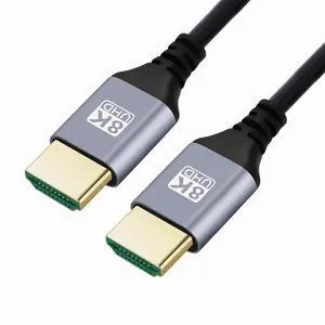 Vszerda HDMI 2.1 HDTV Cable Type-A Male to Male 8K 4K Hyper Super Flexible Ultra Thin Slim Cord High Speed for Computer HDTV 1.0M