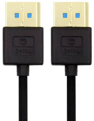 Vszerda Ultrafine DisplayPort 1.4 Cable 8K 4K 3.2ft/100cm, DP to DP Bi-Directional [UHD, 8K@60Hz, 4K@144Hz] Ultra-HD 32.4Gbps Extension Cord for Graphics Card Laptop Monitor