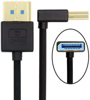 Vszerda Ultrafine 90 Degree Up Angled DisplayPort 1.4 Cable 8K 4K 3.2ft/100cm, DP to DP Bi-Directional [UHD, 8K@60Hz, 4K@144Hz] Ultra-HD 32.4Gbps Extension Cord for Graphics Card Laptop Monitor