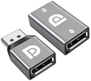 Vszerda 2pcs/Set DisplayPort 1.2 4K 60hz to DP Extension Adapter Male Female Ultra-HD UHD for Video PC Laptop TV