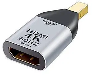 Vszerda Mini DisplayPort DP Source to HDMI Sink Displays 4K@60hz Ultra HD Converter Adapter for Laptop Mac