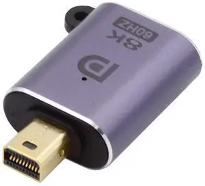Vszerda 8K Mini DisplayPort 1.4 Male to DP Female 60hz Adapter UHD 4K 144hz 7680 * 4320 Ultra-HD for Laptop PC Monitor Video