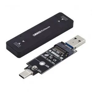 Vszerda Type-C USB3.0 to Combo NVME M-Key M.2 NGFF SATA SSD PCBA Case 2230/2242mm Adapter RTL9210B Chipset