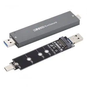 Vszerda Type-C USB3.0 to Combo NVME M-Key M.2 NGFF SATA SSD PCBA Case 2280/2242/2230mm Adapter RTL9210B Chipset