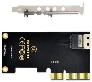 Vszerda PCI-E 4X to U.2 U2 Kit SFF-8639 to SFF-8654 Slimline SAS NVME PCIe SSD Adapter for Mainboard Vszerda PCI-E 4X to U.2 U2 Kit SFF-8639 to SFF-8654 Slimline SAS NVME PCIe SSD Adapter for Mainboard