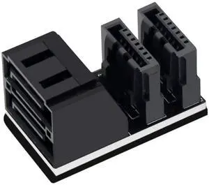 Vszerda SATA 7Pin Female to 7Pin Male Vertical 90 Degree Angled Adapter Dual Port Low Profile for Desktops SSD HDD Mainboard Motherboard Vszerda SATA 7Pin Female to 7Pin Male Vertical 90 Degree Angled Adapter Dual Port Low Profile for Desktops SSD HDD Mainboard Motherboard