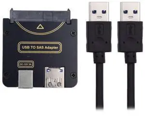 VszerdaSFF-8482 SAS 29Pin to 5Gbps USB 3.0 Hard Disk Drive Raid Adapter Card with Chipset and Power Port (Need 12V/3A Power Supply)