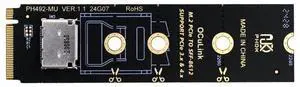 Vszerda PCI-E4.0 2280mm M.2 M-Key to Oculink SFF-8612 SFF-8611 Converter Vertical Host Adapter for NVME U.2 SSD eGPU