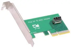 Vszerda MCIO Mini Cool Edge IO Female to PCI-Express 5.0 4.0 4X Host Adapter for M.2 NVME to U.2 SSD with Low Profile Bracket