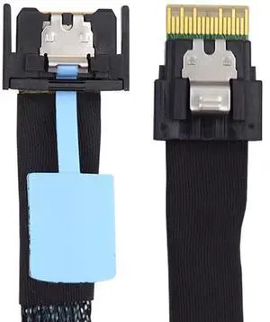 Vszerda PCI-E 5.0 MCIO Mini Cool Edge IO PCI-E 4i 38Pin Male to Slimline 4X SFF-8654 Extender Cable 50cm/1.6ft