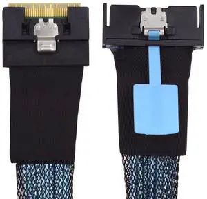 Vszerda MCIO SFF-8654 SAS 4.0 74Pin Male to PCI-E Slimline 8i 74Pin Male PCI-E 5.0 Mini Cool Edge IO Extender Cable 1.15ft