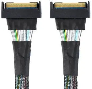 Vszerda Slimline MCIO 8i 74Pin Male to MCIO PCIE 5.0 4.0 74Pin Male Extender Cord, PCI-E 5.0 Mini Cool Edge IO MCIO Cable 50cm