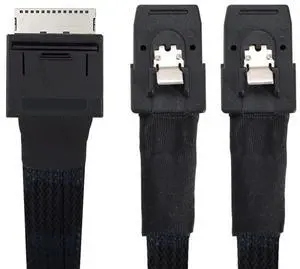 Vszerda OCuLink PCIe PCI-Express SFF-8611 8X 8-Lane to Dual SFF-8087 4X SSD Data Active Cable 50cm