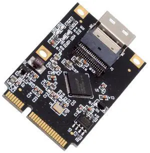 Vszerda Mini PCI-E PCI Express to Slimline SFF-8654 SATA 3.0 Four Ports Adapter Expansion Converter 6Gbps Disk Extension Card for SSD