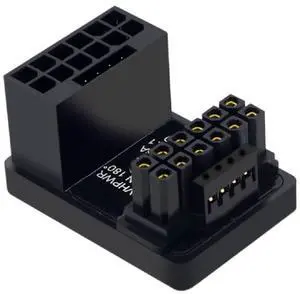 Vszerda PCI-E 5.0 Power Modular Adapter 16 Pin(12+4) Male to Female Connector Up Angled 360 Degree 12VHPWR for Graphics Card 4080 5090TI Vszerda PCI-E 5.0 Power Modular Adapter 16 Pin(12+4) Male to Female Connector Up Angled 360 Degree 12VHPWR for Graphics Card 4080 5090TI