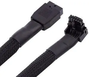 Vszerda Male to Female Up Angled 90 Degree Extension 12VHPWR ATX3.0 PCI-E 5.0 Power Modular Cable for 3080 3090TI PSU 16Pin 12+4P Graphics Card 17cm Vszerda Male to Female Up Angled 90 Degree Extension 12VHPWR ATX3.0 PCI-E 5.0 Power Modular Cable for 3080 3090TI PSU 16Pin 12+4P Graphics Card 17cm