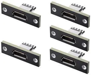 Vszerda Micro-USB 5Pin Female Type-B DIY OEM Socket Connector Panel Mount Type with PC Board USB 2.0 Pinout 5pcs/Set Vszerda Micro-USB 5Pin Female Type-B DIY OEM Socket Connector Panel Mount Type with PC Board USB 2.0 Pinout 5pcs/Set