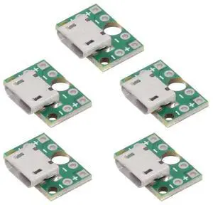 Vszerda 5pcs USB2.0 Micro-B Female Receptacle Socket Connector DIY OEM with PCB Board Mounting Assembly Solder Type 480Mbps Vszerda 5pcs USB2.0 Micro-B Female Receptacle Socket Connector DIY OEM with PCB Board Mounting Assembly Solder Type 480Mbps