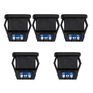 Vszerda 5pcs/Set DIY OEM Type C Female Socket Connector to 6Pin PCBA Pinout Rectangle Latch Mount Type PD Power DC 5V/20V IP67 for Wiring