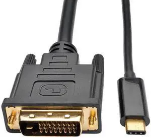 Vszerda USB C to DVI Cable 6 Feet, 4K Type-C to DVI Adapter Cord Thunderbolt 3/4 Compatible for iPhone 16 15 Pro/Max, MacBook Pro/Air, iPad Pro, iMac, S23, XPS 17, Surface Book 3 and More