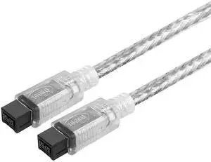 Vszerda Firewire 800 Male to Male Cable 9Pin IEEE 1394-b High Speed Data Cord for External Disk Drives to Computers with 9Pin Firewire 1394 Ports (Transparent Shell, 3FT) Vszerda Firewire 800 Male to Male Cable 9Pin IEEE 1394-b High Speed Data Cord for External Disk Drives to Computers with 9Pin Firewire 1394 Ports (Transparent Shell, 3FT)