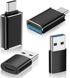 Vszerda USB to USB C Adapter 4-Pack Type-C Female to A Male Car Charger Converter/for iPhone 16 16e 15 14 13 12 Plus iWatch Airpods Compatible with Switch/Samsung Galaxy S25/More (Black) Vszerda USB to USB C Adapter 4-Pack Type-C Female to A Male Car Charger Converter/for iPhone 16 16e 15 14 13 12 Plus iWatch Airpods Compatible with Switch/Samsung Galaxy S25/More (Black)